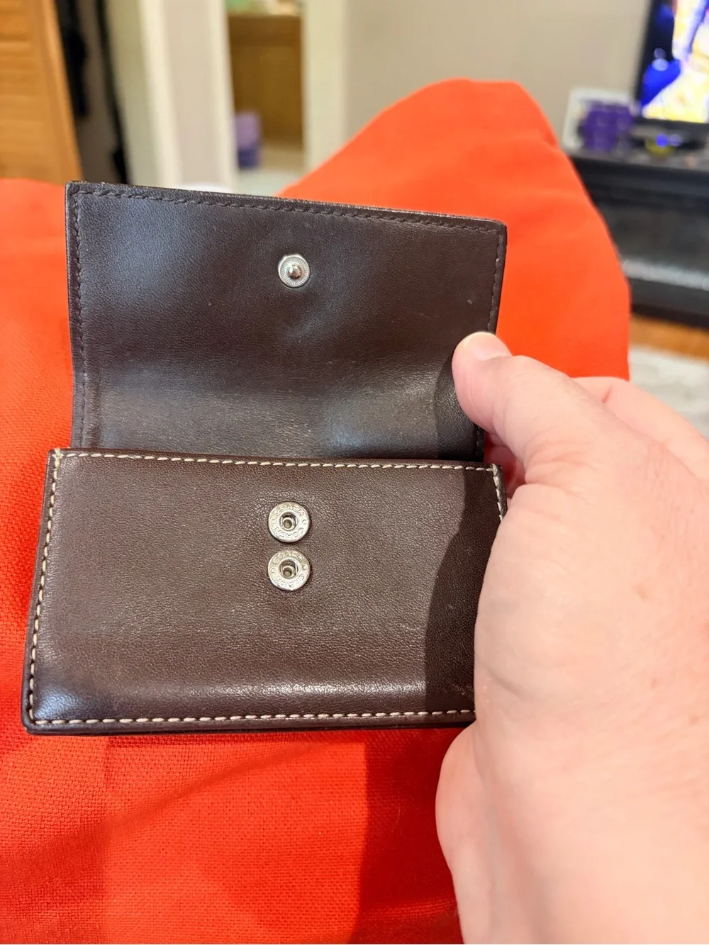 Coach SoHo collection unisex card case.